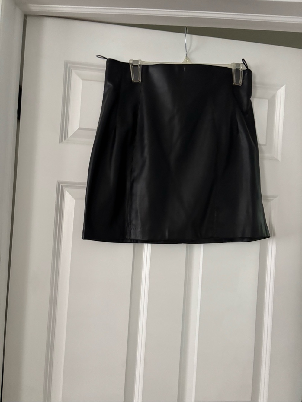 Zara Black Faux Leather Mini Skirt